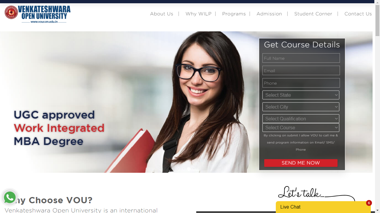 Venkateshwara Open University  Admission, Courses, Fees, Ranking and Contact Details.