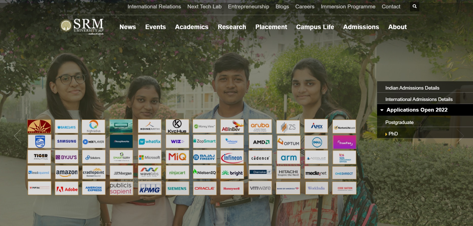 SRM University Guntur Admission, Courses, Fees, Ranking and Contact Details.