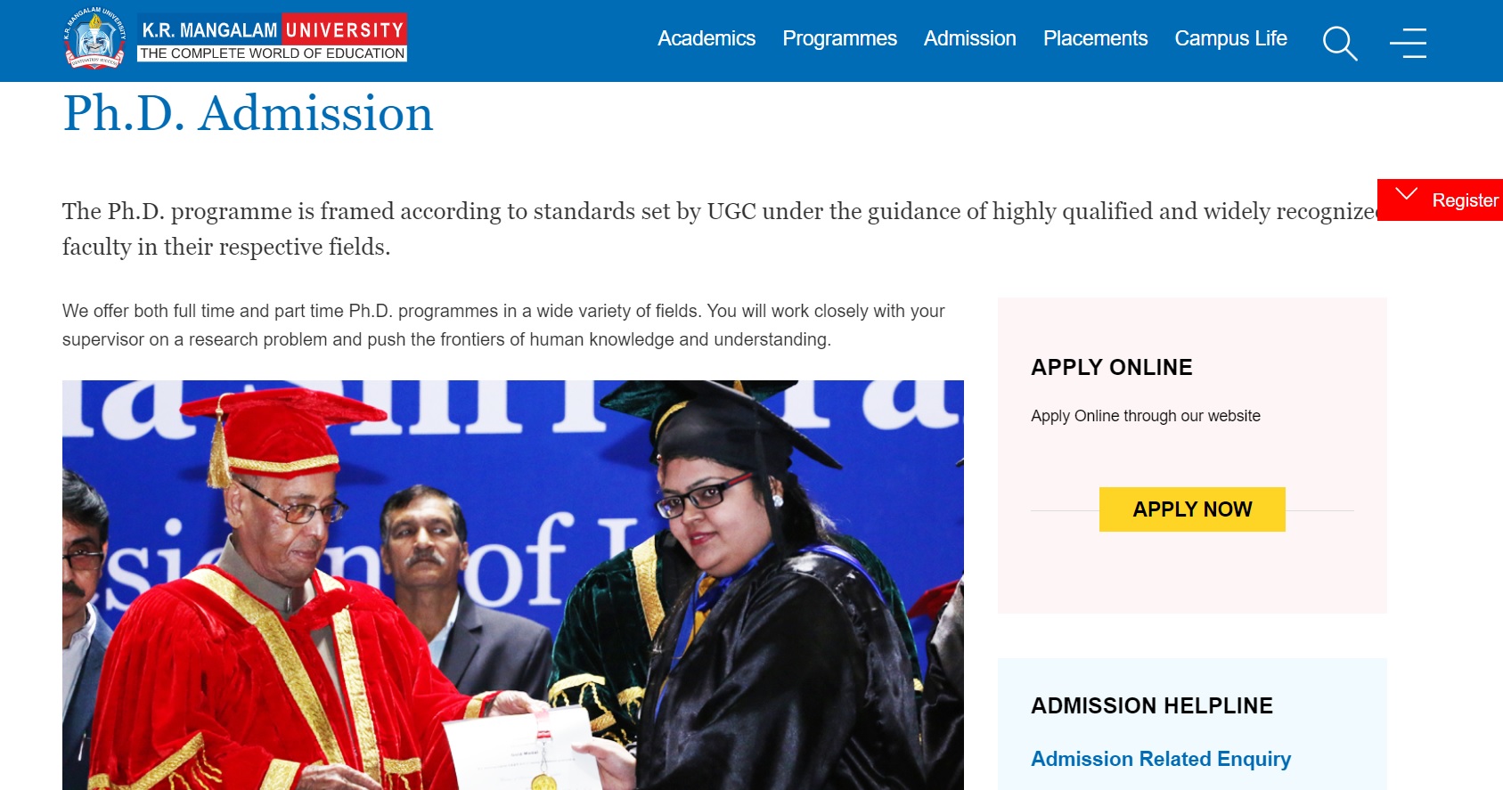 KR Mangalam University PhD Admission, Eligibility, Entrance Exam and Contact Information
