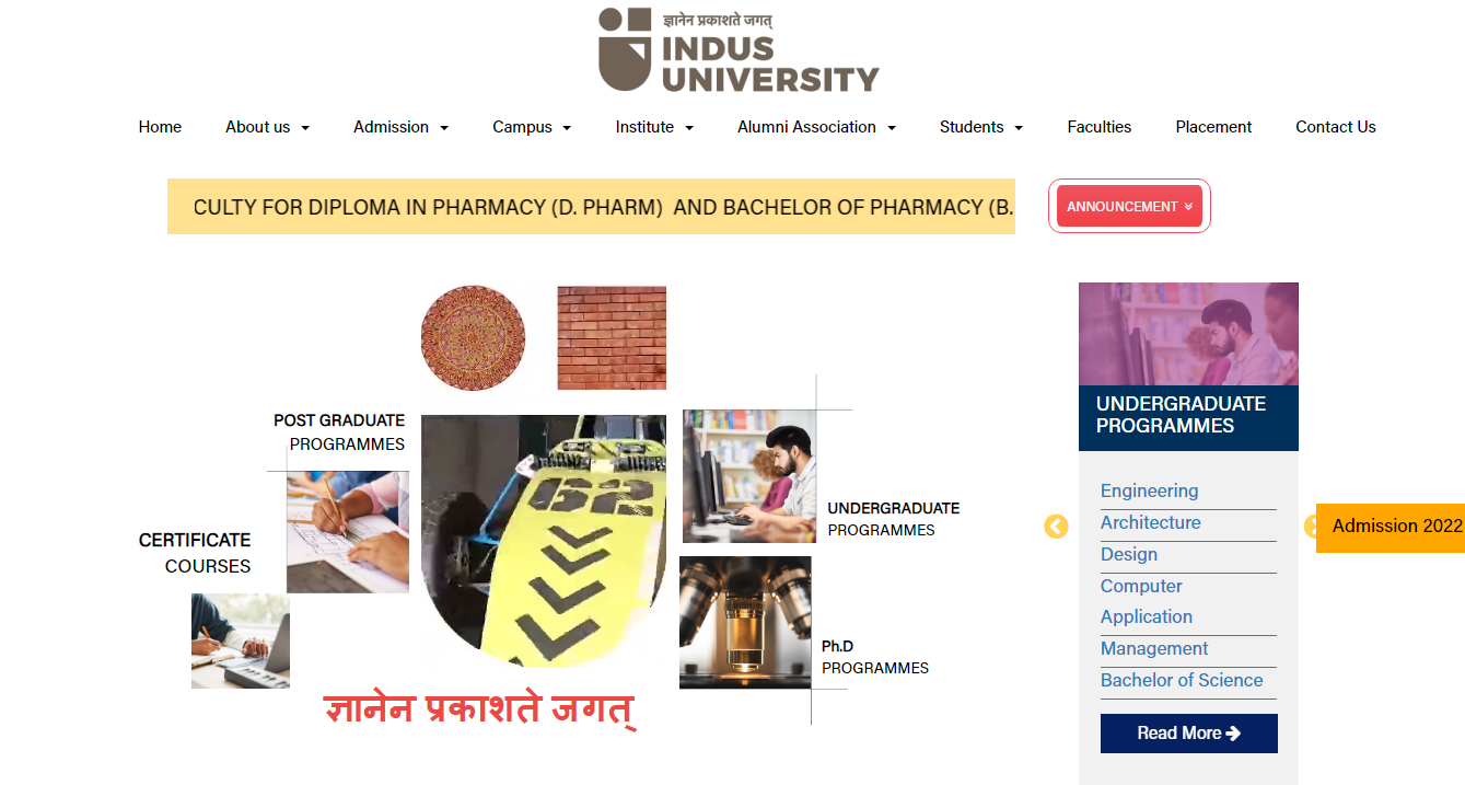 Indus University Admission, Courses, Fees, Ranking and Contact Details.