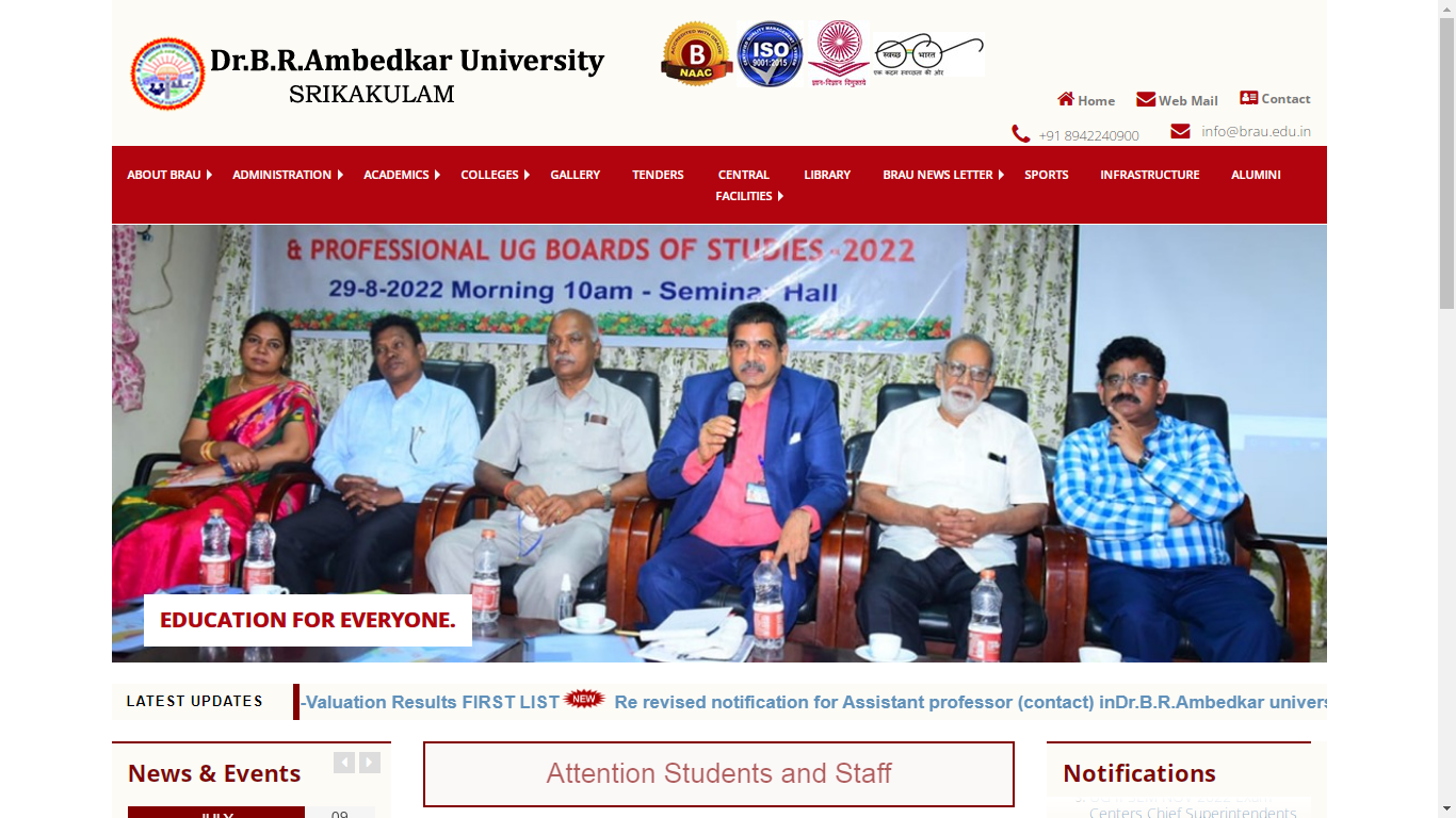 Dr. B.R Ambedkar University Admission, Courses, Fees, Ranking and Contact Details.