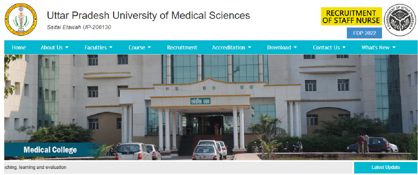 Uttar Pradesh University of Medical Sciences Admission, Courses, Fees, Ranking and Contact Details.