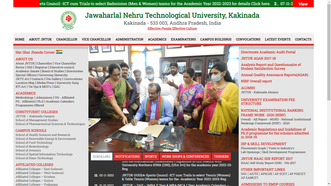 Jawaharlal Nehru Technological University Admission, Courses, Fees, Ranking and Contact Details.
