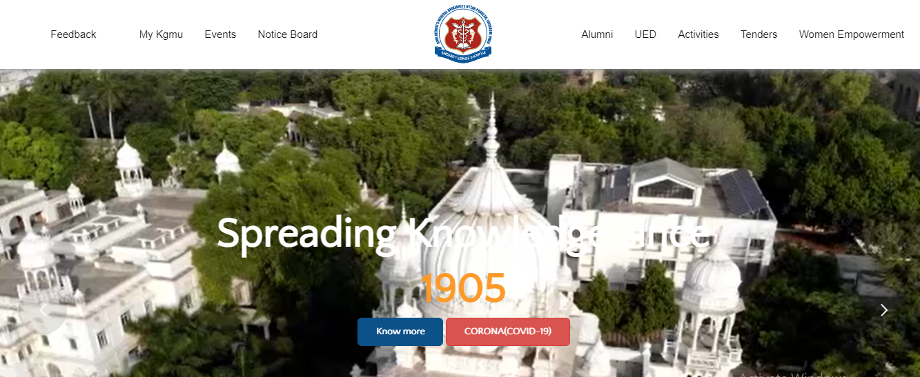 King Georges Medical University Admission, Courses, Fees, Ranking and Contact Details.